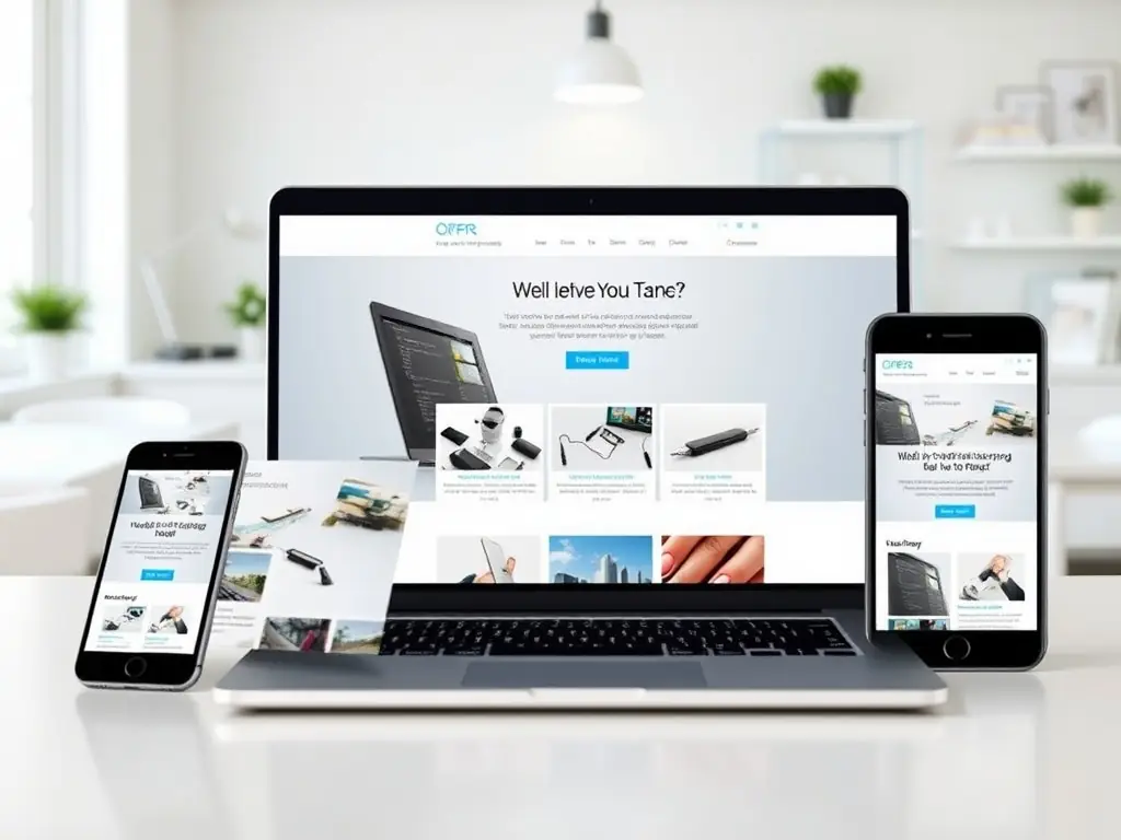 A beautifully designed website displayed on multiple devices.
