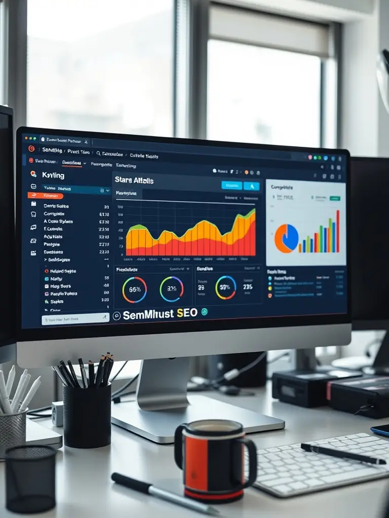 A computer screen displaying a third-party SEO tool interface with competitor analysis features.