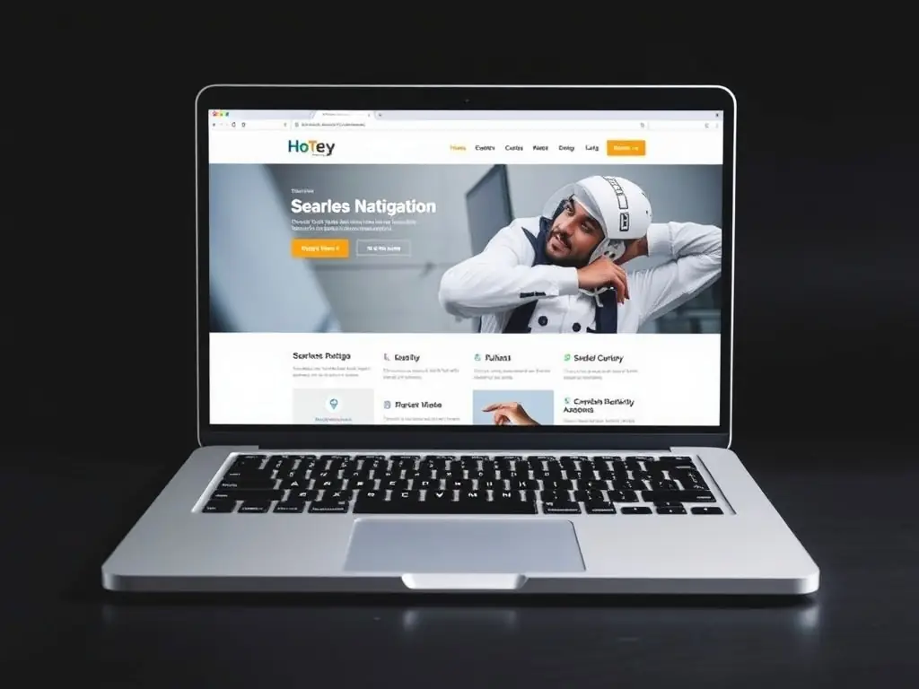 A user-friendly website interface showcasing seamless navigation and clear calls to action.