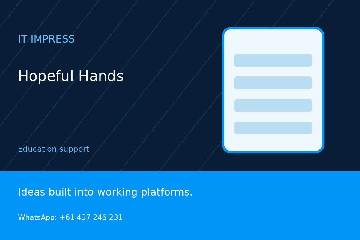 Hopeful Hands promotional illustration